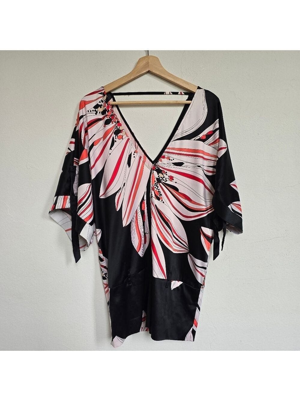 Vintage 2b Bebe Y2K Printed Waist Drop Tunic Dress Boho Medium